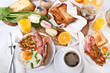 Photo: traditional large American breakfast traditional large American breakfast