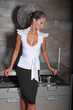 Woman on a kitchen