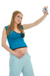 Foto: Pregnant female make selfportrait Pregnant female make selfportrait