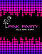 Pink retro background for music and party