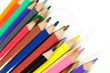Color pencils  on white background