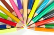 Color pencils  on white background