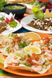 Tostadas tradicionales de camarón. Tampico, Tamps. México. Tostadas tradicionales de camarón. Tampico, Tamps. México.