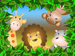animals in the forest. emerge from the vegetation animals in the forest. emerge from the vegetation