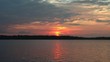 Scenic sunset at the lake