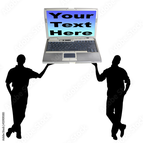 Illustration: Males with laptop Males with laptop
