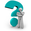 Photo : Question Mark and Thinker