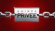 Flyer Accès Soirée Privée 3D fond rouge