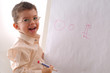 Creative and smiling boy