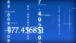 Animation matrice nombres fond bleu