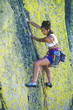 Female rock climber.