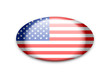 Button USA Fahne oval