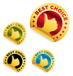 set of "best choice" stickers