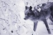 Lone wolf in snow