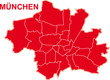 Karte mit Bezirtken von München