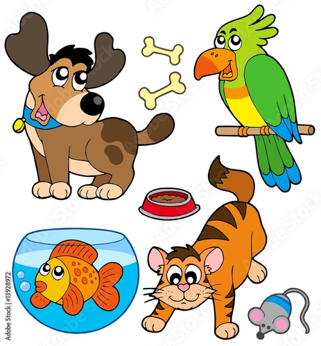 goldfish cartoon cute. Cartoon pets collection