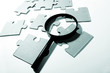 Magnifying glass, puzzle Magnifying glass, puzzle