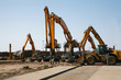 Timber trucks and other machinery