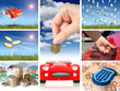Buying car collage. Buying car collage.