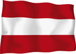 Flagge Österreich - wehend