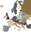 Landkarte Europa detailliert