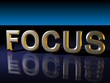 Focus Text on Reflective Background