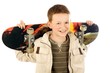 Young boy with skateboard