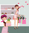 shopping girls