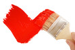 Painting a tick with red brush