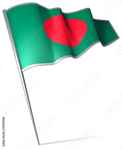 Illustration: Flag pin - Bangladesh Flag pin - Bangladesh