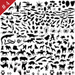 animals silhouette set #4