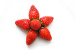 Strawberries in star shaped arrangement