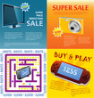 Set of 4 vector template for shopping. Set of 4 vector template for shopping.