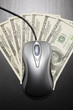 Computer mouse and $100 dollar bills