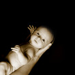 Sepia-Lowkey mit Baby