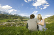 Paar im Sommerurlaub / Hintergrund Schladming Paar im Sommerurlaub / Hintergrund Schladming