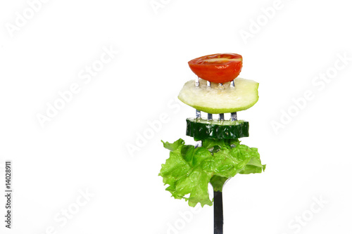 Photo: Salad on a fork Salad on a fork