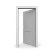 Open Single Grey Door Open Single Grey Door