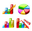 Set 1 of glassy graphs with diagram (finance)