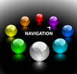 Web navigation template - colorful buttons 2 (version on floor)