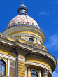 Colorful cupola with bright sky