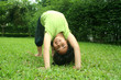 Active girl in the park. Active girl in the park.