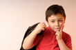 Photo: thinking boy thinking boy
