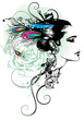Abstract girl for print