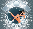 Retro disco glamour girl