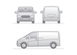 White vector van White vector van