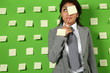 woman and postit