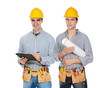 Two construction workers