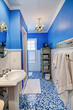 elegant blue bathroom