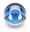 Headphone glossy icon Headphone glossy icon
